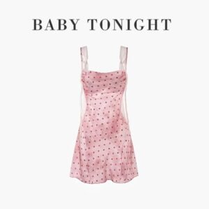 Sexy Polka-Dot Padded Nightgown, Robe, and Loungewear with a Seductive Vibe