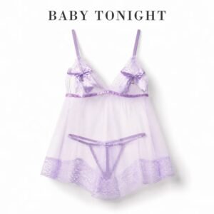 Sexy Butterfly*Bell-Sleeve Sheer Nightgown