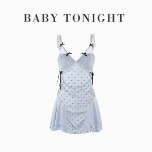 Sweet Heart-Print Satin Sleepdress with Built-in Pads and Spaghetti Straps for Sexy Girls